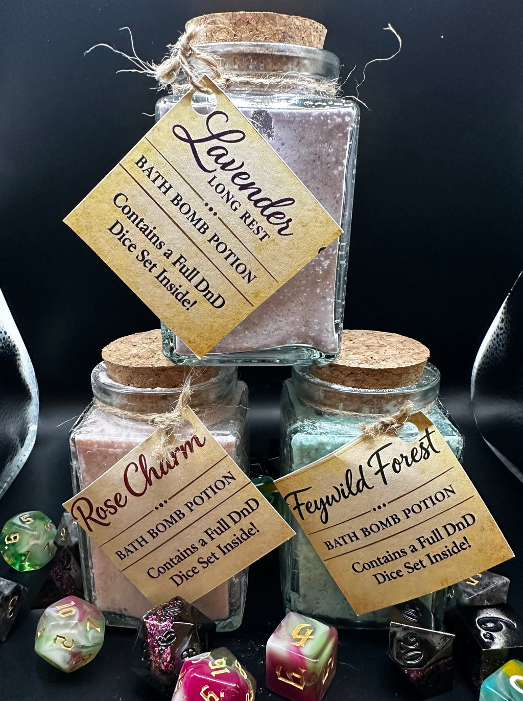 CanDnD Potion Dice Bath Bombs